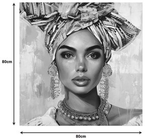 Πίνακας σε καμβά Turban Ι Inart 80x3x80εκ