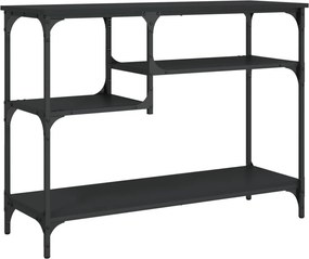 vidaXL Τραπέζι Κονσόλα με Ράφια Μαύρο 100 x 35 x 75 εκ.