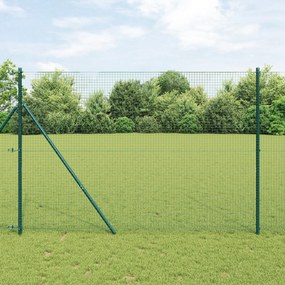 vidaXL Σετ Στηλών  Σετ 2 Πράσινο Ατσάλι, PVC 10 x 1.5 μ Ανθεκτικό