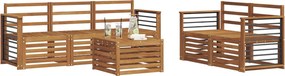 vidaXL Σετ Καναπέ 6 pcs Φυσικό Στερεό Ξύλο Ακακίας