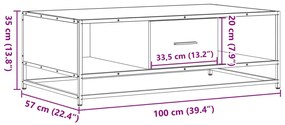 ΤΡΑΠΕΖΑΚΙ ΣΑΛΟΝΙΟΥ ΚΑΠΝΙΣΤΗ ΔΡΥΣ 100X57X35 ΕΚ. ΕΠ. ΞΥΛΟ/ΜΕΤΑΛΛΟ 848761