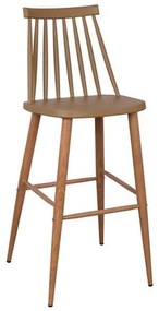 Σκαμπό Bar HM8459.25 Vanessa Cappuccino 43x49x107Υ εκ. Σετ 2τμχ Metal, Polypropylene