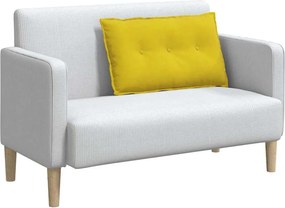 vidaXL Μαξιλάρι Πλάτης Κίτρινο 80 x 50 cm Υφασμάτινο Κορντουρά