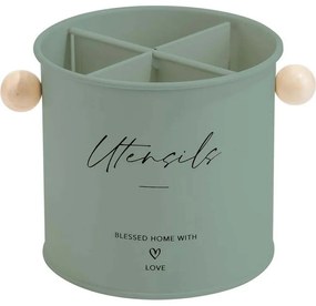 Βάση Για Κουτάλες Kitchen Trend CLG700814GR Φ13,5x13cm Green Oriana Ferelli® Μέταλλο