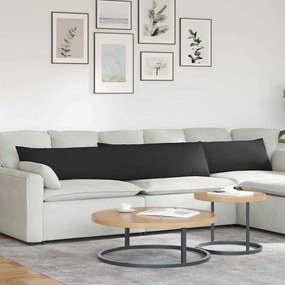vidaXL Μαξιλάρι Καναπέ 2 pcs Μαύρο 200 x 40 εκ. ύφασμα