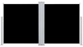 vidaXL Σκίαστρο Πλαϊνό Συρόμενο Μαύρο 120 x 600 εκ.