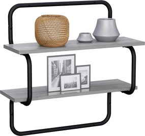 vidaXL Ράφι Τοίχου 2 Επιπέδων Γκρι Sonoma 40 x 24,5 x 61 εκ