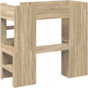 vidaXL Σκελετός κουκέτας με γραφείο Δρύς Sonoma 75 x 190 cm