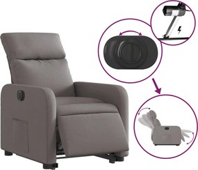 vidaXL Πολυθρόνα Ηλεκτρική Ανακλ.Taupe Υφασμάτινη