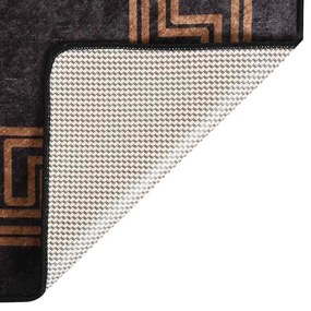 vidaXL Χαλί Πλενόμενο Μαύρο / Χρυσό 80 x 300 εκ.