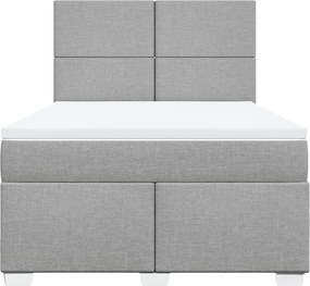 vidaXL Κρεβάτι Boxspring με Στρώμα Αν. Πράσινο 160x200εκ Υφασμάτινο