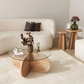 Τραπεζάκι Σαλονιού Sapphire Δρυς CLESAMO 75x75x35
