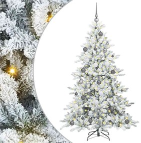 vidaXL Τεχνητό Χριστουγεννιάτικο Δέντρο με Άξονα με βάση Λευκό 180 cm