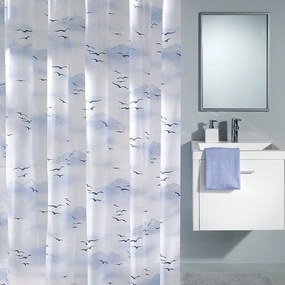 Κουρτίνα Μπάνιου Sky 0826 Polar Blue Kleine Wolke 180Πx200Υ 180x200cm Plastic