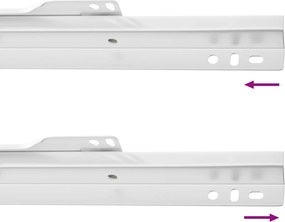 vidaXL Οδηγός Συρταριού 12 pcs Λευκό 300 mm Ατσάλι