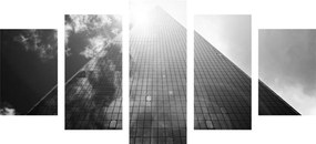 Ουρανοξύστης 5 τμημάτων σε ασπρόμαυρο - 100x50