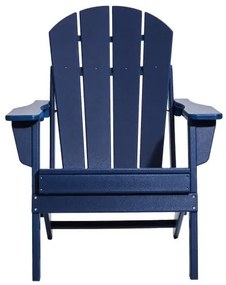 VEVOR Adirondack Chair Plastic Set of 2 All-Weather Folding Fire Pit Navy Blue