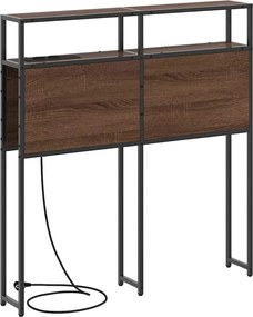 vidaXL Κεφαλάρι Αποθήκης με ράφι Καφέ δρυς 100 cm Επεξεργασμένο ξύλο