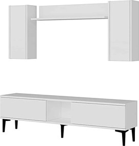 Stewehome Σετ έπιπλο τηλεόρασης με ράφι 150x30x41 cm