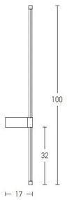 Απλίκα Φωτιστικό Τοίχου 1,6cm LED 20W IP20 3000K Zambelis 20117 Χρυσό