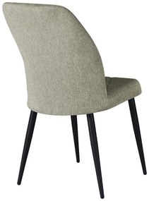 Καρέκλα Vika γκρι ύφασμα-πόδι μαύρο μέταλλο 48x58x90εκ 48x58x90 εκ.