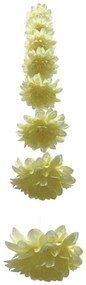 Τεχνητή Γιρλάντα Ντάλια 00-23861-20-3 Φ22x180cm Yellow Marhome Ύφασμα,Πλαστικό