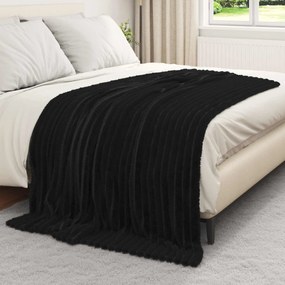 vidaXL Ριχτάρια 6 pcs Μαύρο 200 x 150 cm Μαλλί