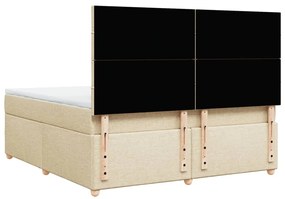 ΚΡΕΒΑΤΙ BOXSPRING ΜΕ ΣΤΡΩΜΑ ΚΡΕΜ 180X200 ΕΚ. ΥΦΑΣΜΑΤΙΝΟ 3293664