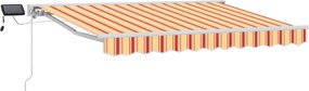 vidaXL Χειροκίνητο πλαίσιο τέντας με LED 3 x 2 m