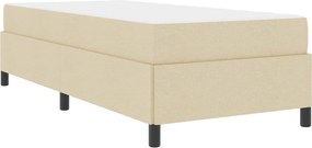 vidaXL Κρεβάτι με ελατήρια Κρεμ 80 x 200 cm ύφασμα