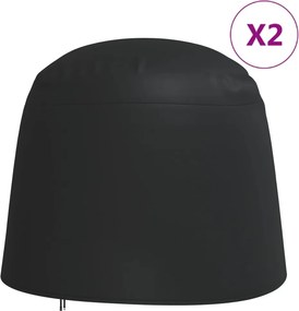 vidaXL Καλύμματα Διπλής Πολυθρόνας Egg 2 τεμ. Ø230x200 εκ. Ύφ.Oxford