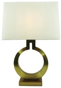 Table lamp Prism Inart E27 gold metal-cream fabric D35x54cm 35x35x54 εκ.