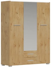 Ντουλάπα Rutenia pakoworld μελαμίνη σε oak απόχρωση 155.7x54x203εκ