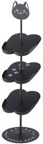 Παπουτσοθήκη Παιδική Cat YMZK7964 18x18x67cm Black Steel,Polypropylene