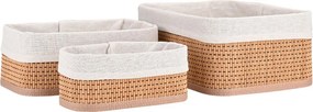 Καλάθια Αποθήκευσης (Σετ 3τμχ) Estia Bamboo Essentials 02-34580