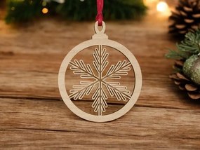 Intra απο ξύλο plywood 3mm-4mm πάχος – Χριστουγεννιάτικη διακόσμηση με νιφάδα χιονιού 12x15 cm INTRAVECTRY-MY552905