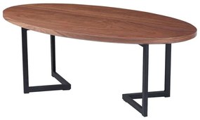 Τραπέζι Σαλονιού HM9468.02 120x60x45,5cm Από Καπλαμά Φράξου Natural-Black Mdf, Metal