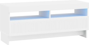 vidaXL Ντουλάπα LED Τηλεόρασης Λευκό Επεξεργασμένο Ξύλο
