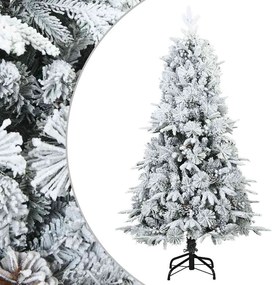 vidaXL Τεχνητό Χριστουγεννιάτικο Δέντρο με Χιόνι με βάση Λευκό 150 cm