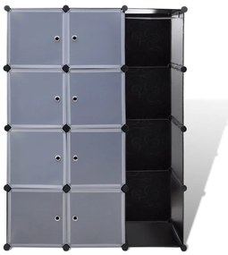 vidaXL 240497  Modular Cabinet with 9 Compartments 37x115x150 cm Black and White