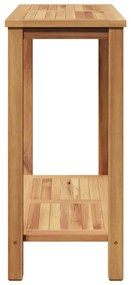 vidaXL Τραπεζάκι σαλονιού με ράφι Καφέ 85 x 35 x 75 εκ Μασίφ ξύλο teak