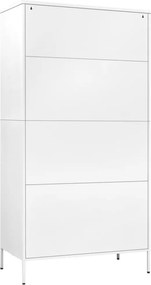 vidaXL Ντουλάπα Λευκή 90 x 50 x 180 εκ. από Ατσάλι