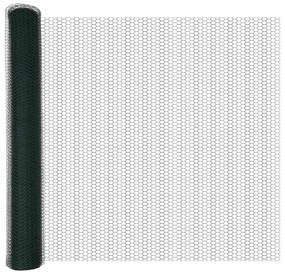 vidaXL Σετ Φράχτη Πράσινο 100x2500 cm Μέταλλο