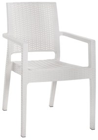 ARMCHAIR KAGANU POLYPROPYLENE HEAVY-DUTY  WHITE 58x55x88Hcm.