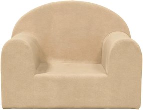 vidaXL Παιδικός καναπές Cream Soft Plush