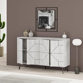 Μπουφές Dune Megapap χρώμα λευκό αντικέ 123x35x77,4εκ.