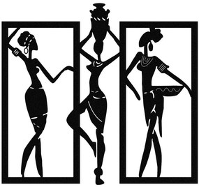 Διακοσμητικό Τοίχου Aurora 279ENZ1217 71x66cm Black Wallity Μέταλλο