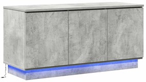 vidaXL Ντουλάπα Τηλεόρασης με LED Γκρι σκυροδέματος 100 x 38 x 49 εκ.