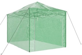 vidaXL Θερμοκήπιο με στέγη Πράσινο 280 x 410 x 315 εκ Ατσάλι