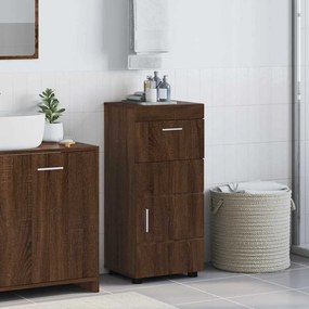 vidaXL Ντουλάπι Μπάνιου με πόρτα TULUM Καφέ δρυς 37 x 31.5 x 82 εκ